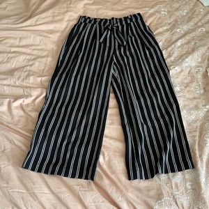 Striped wide leg easy pants